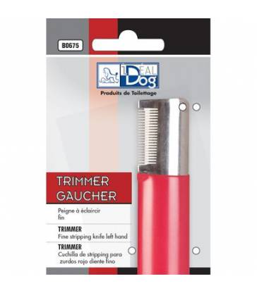 Trimmer IdealDog Gaucher Fin 19 Dents : Rouge