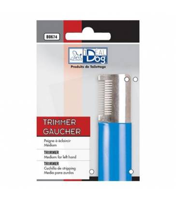 Trimmer IdealDog Gaucher Moyen 14 Dents : Bleu