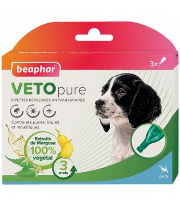 Pipettes insectifuges VETOpure Beaphar : Chiot