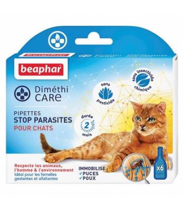Pipette Diméthicare Stop Parasites pour chat