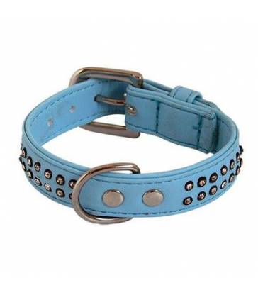 Collier chien Glamorous Bleu 2 Rang Taille : T1