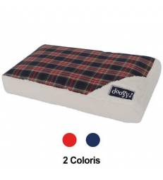 Matelas ouatiné Doogy Ecossais rouge