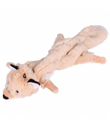 Renard plat peluche chien