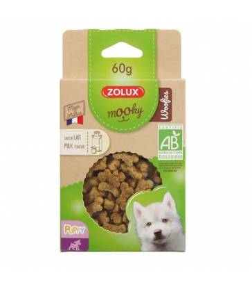 Friandise Mooky bio Woofies au lait pour chiot