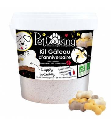 Kit pour gâteau d'anniversaire pour chien à la vanille