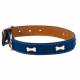 Collier chien Cuir Indigo