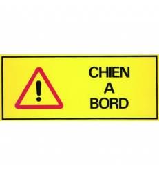 Autocollant "Chien à bord" rectangulaire