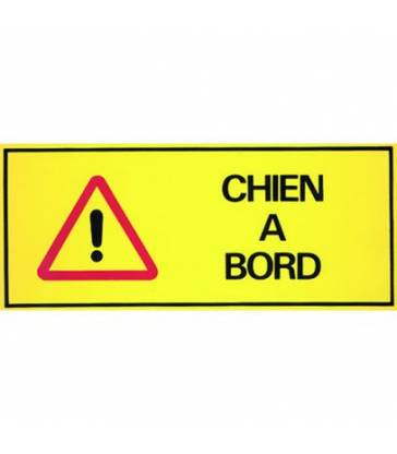 Autocollant "Chien à bord" rectangulaire