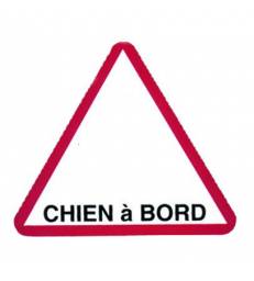 Autocollant "Chien à bord" triangulaire