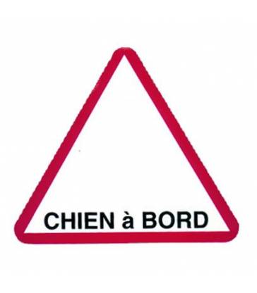 Autocollant "Chien à bord" triangulaire