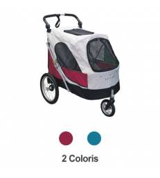 Poussette Chien Aventura XL Gris et rouge