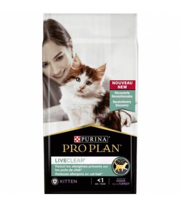 Croquettes Chaton ProPlan LiveClear 1,4 kg