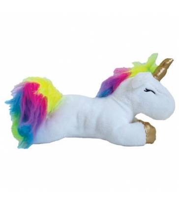 Peluche Licorne blanche et or 15 cm