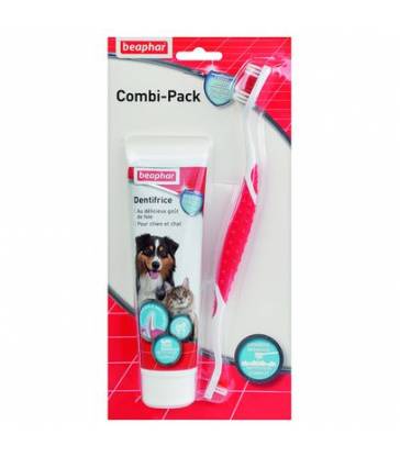 Pack Pâte dentifrice et brosse à dents Beaphar