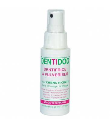 Dentidog Dentifrice à pulvériser pour chien ou chat