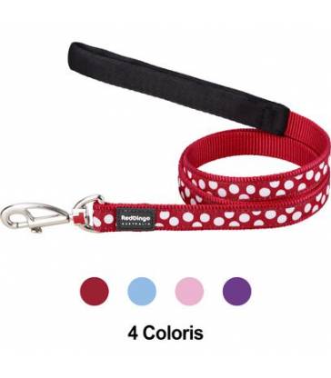 Laisse confort Red Dingo Fantaisie motifs pois