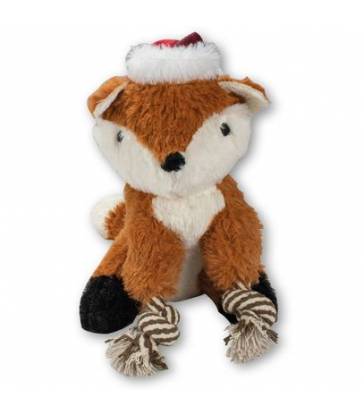 Peluche renard de Noël avec corde