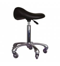 Tabouret selle de cheval noir