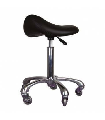 Tabouret selle de cheval noir