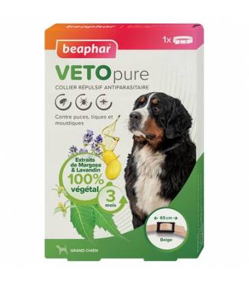 Collier Répulsif Antiparasitaire VETOpure : Grand Chien