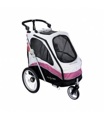 Poussette journey grise et violette moins de 30 kg