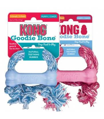 Jouet KONG chiot Goodie Bone avec corde