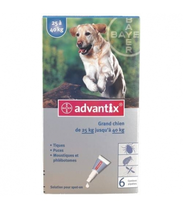 Pipettes Advantix Grands Chiens