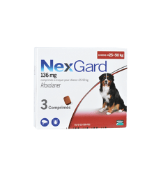 Nexgard Chien XL 25-50 kg . Boîte de 3 comprimés