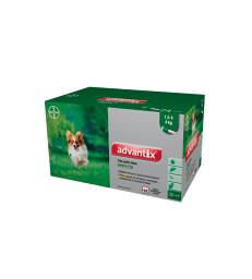 Advantix Très Petit Chien 1,5-4 kg . 24 pipettes de 0,4 ml