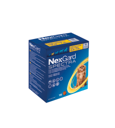 Nexgard Spectra Chien S 3,5-7,5 kg . Boîte de 15 comprimés