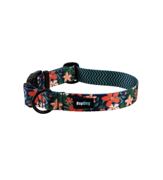 Collier Hop Dog Pink Garden .Taille M - 2,0 cm - Lg : 30/40 cm