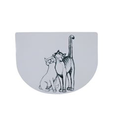 Set de table pour chat .L44 x P30 cm - 2 chats