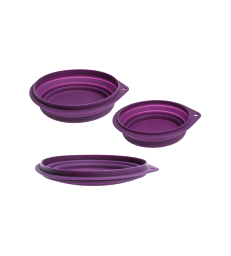 Gamelle de voyage en silicone pliante .1 L - Lilas