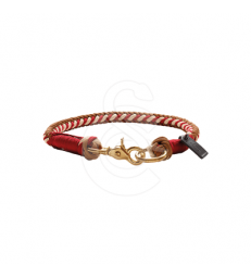 Collier Hunter Tinnum .1,4 cm - Lg : 45 cm - Taille M - Rouge/Beige