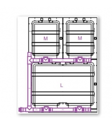 Kit d'assemblage pour cages de gardiennage 2+1