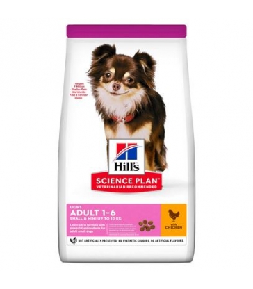 Croquettes Hill's chien Adulte Small Light Poulet : 1,5 kg